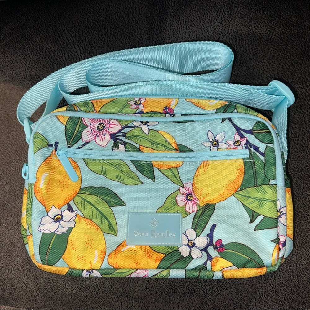 Vera Bradley Lighten Up RFID Little Hipster, Lemon Grove